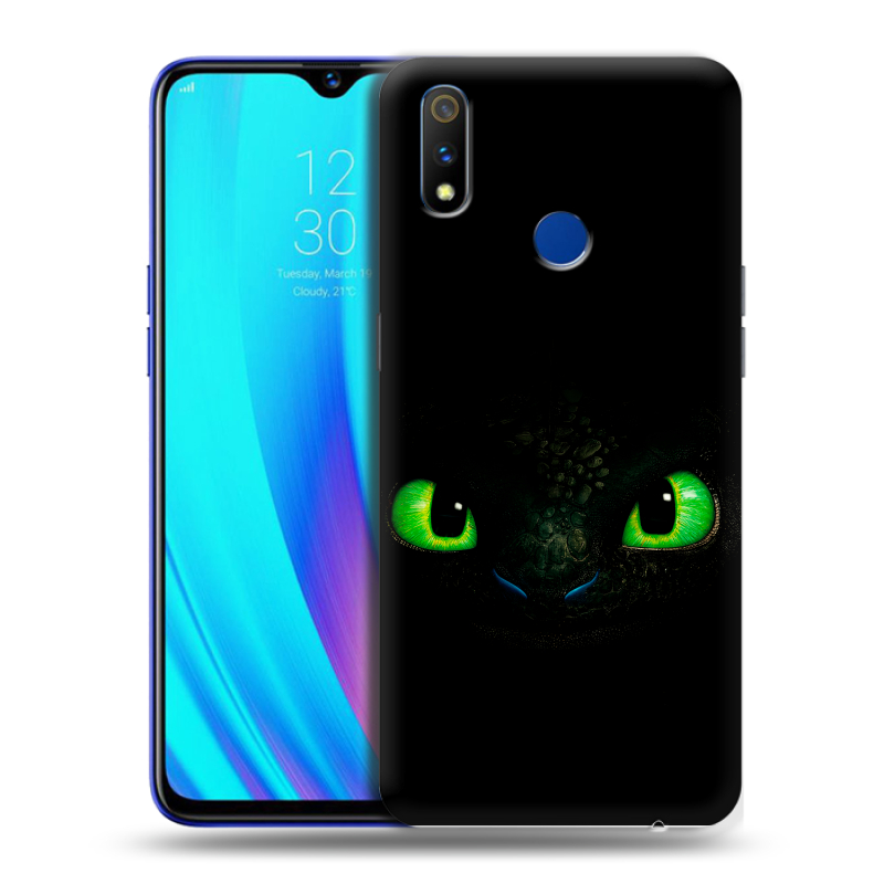 Силиконовый противоударный чехол на Realme 3 Pro с принтом Как приручить дракона Силиконовый противоударный чехол на Realme 3 Pro с принтом Как приручить дракона