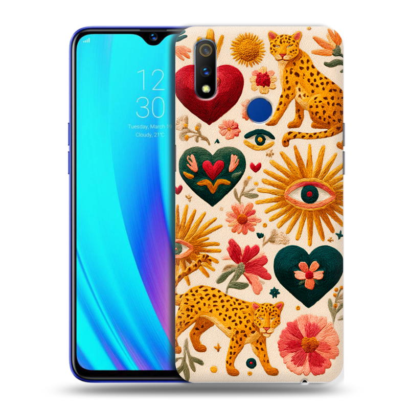 Силиконовый чехол на Realme 3 Pro с принтом Модный принт Силиконовый чехол на Realme 3 Pro с принтом Модный принт