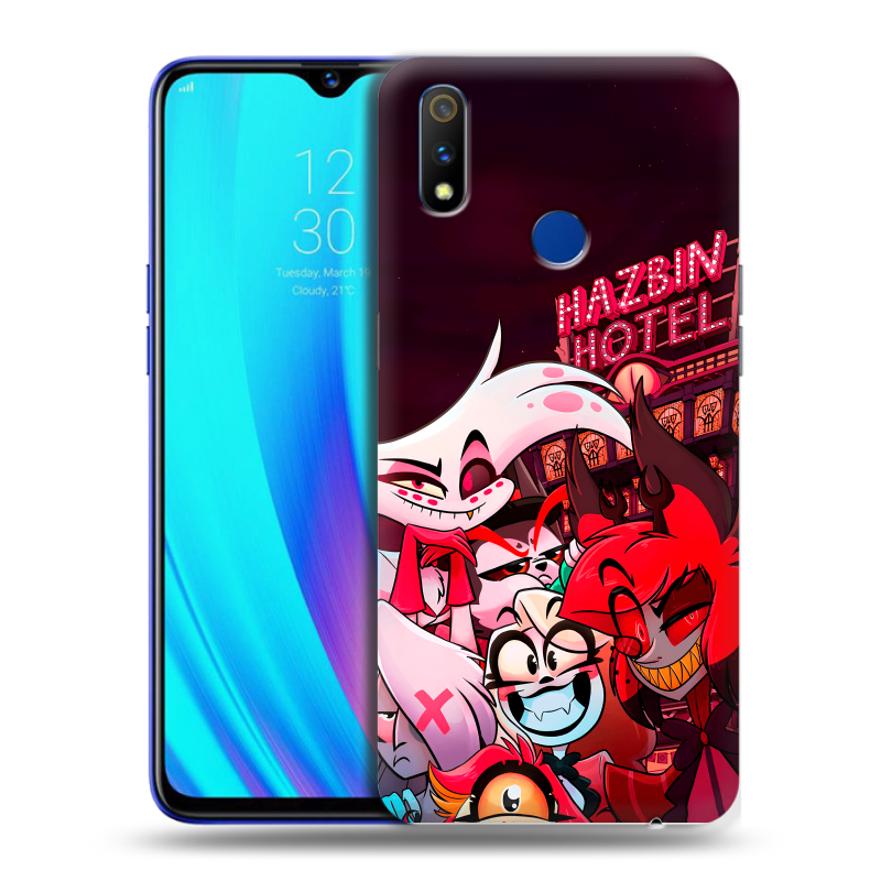 Силиконовый чехол на Realme 3 Pro с принтом Hazbin Hotel Отель Хазбин Силиконовый чехол на Realme 3 Pro с принтом Hazbin Hotel Отель Хазбин