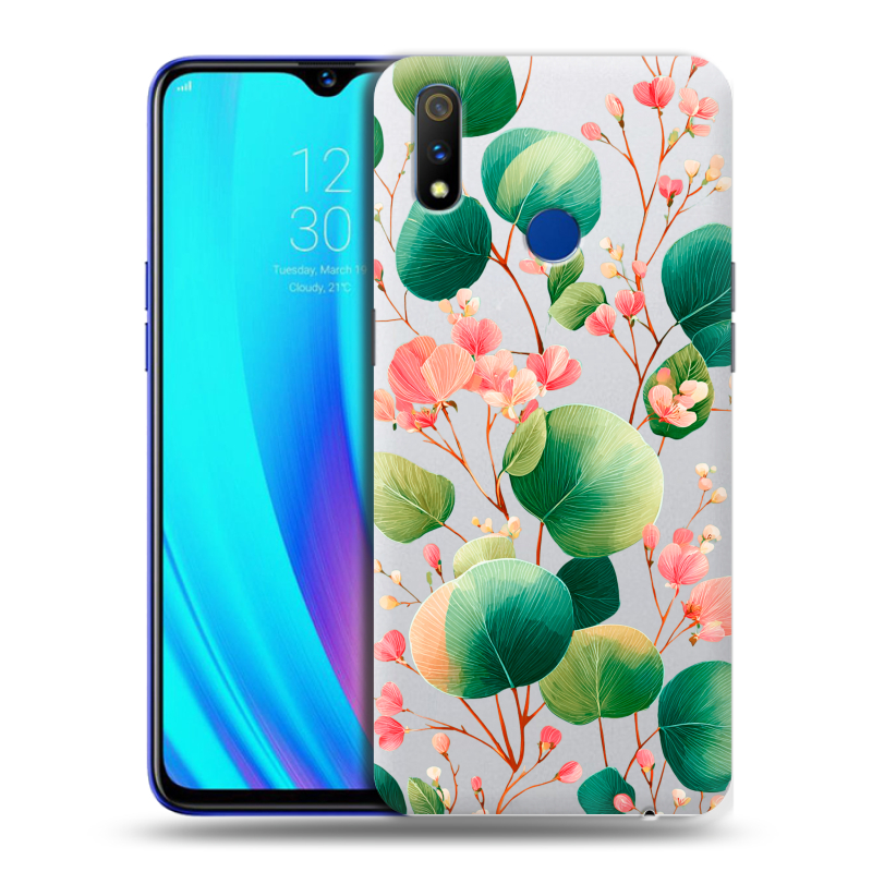 Силиконовый противоударный чехол на Realme 3 Pro с принтом женский Силиконовый противоударный чехол на Realme 3 Pro с принтом женский