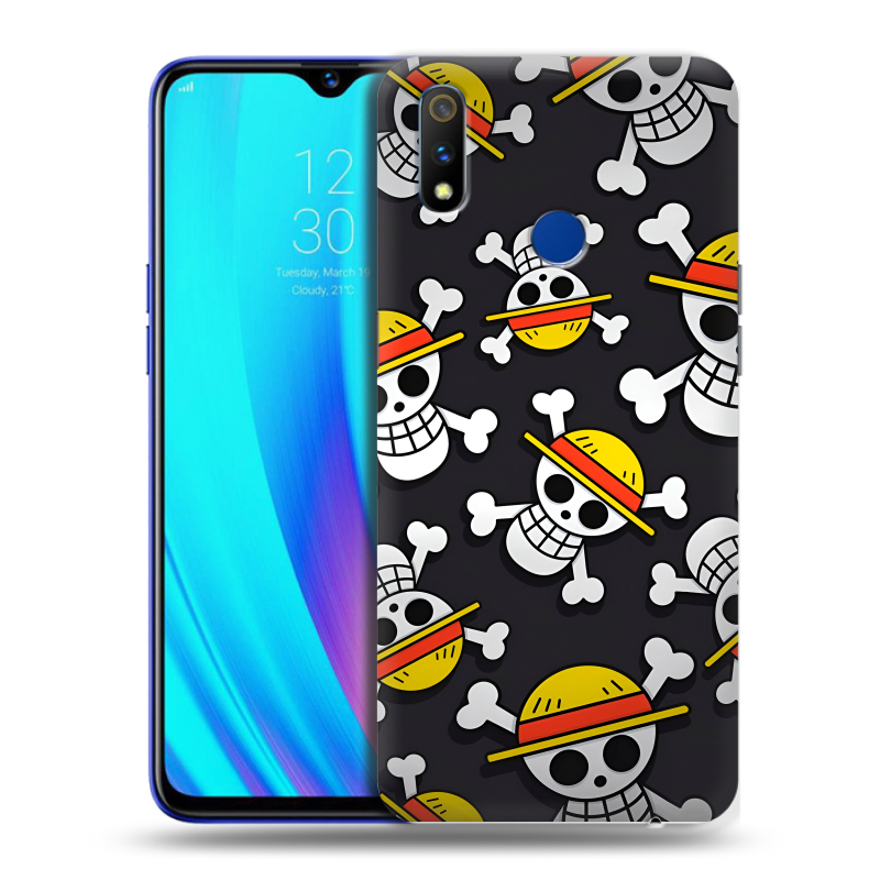Силиконовый противоударный чехол на Realme 3 Pro с принтом One Piece Ван Пис Силиконовый противоударный чехол на Realme 3 Pro с принтом One Piece Ван Пис