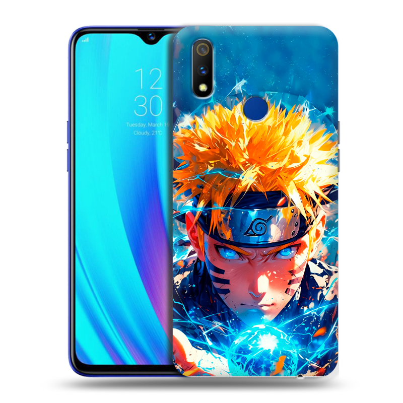 Силиконовый противоударный чехол на Realme 3 Pro с принтом Аниме Наруто Naruto Силиконовый противоударный чехол на Realme 3 Pro с принтом Аниме Наруто Naruto