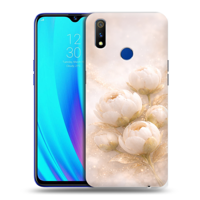 Силиконовый противоударный чехол на Realme 3 Pro с принтом женский Силиконовый противоударный чехол на Realme 3 Pro с принтом женский
