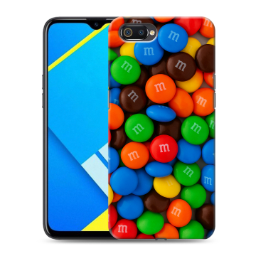 Силиконовый противоударный чехол на Realme C2 с принтом Конфеты Силиконовый противоударный чехол на Realme C2 с принтом Конфеты