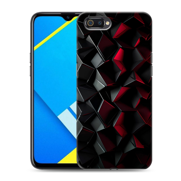 Силиконовый противоударный чехол на Realme C2 с принтом Абстракция Силиконовый противоударный чехол на Realme C2 с принтом Абстракция