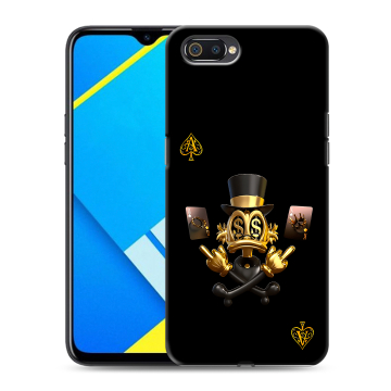 Силиконовый противоударный чехол на Realme C2 с принтом Золотой скрудж макдак Силиконовый противоударный чехол на Realme C2 с принтом Золотой скрудж макдак