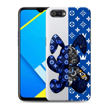 Силиконовый противоударный чехол на Realme C2 с принтом Луи робот Силиконовый противоударный чехол на Realme C2 с принтом Луи робот