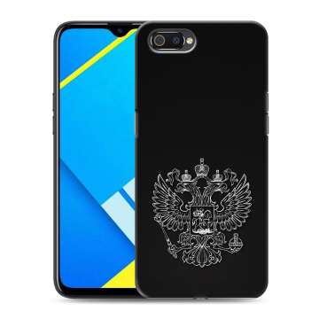 Силиконовый противоударный чехол на Realme C2 с принтом Герб России Силиконовый противоударный чехол на Realme C2 с принтом Герб России