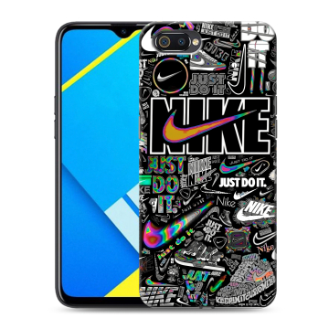 Силиконовый противоударный чехол на Realme C2 с принтом Найк
