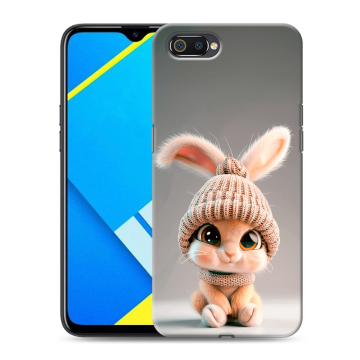 Силиконовый противоударный чехол на Realme C2 с принтом Кролик