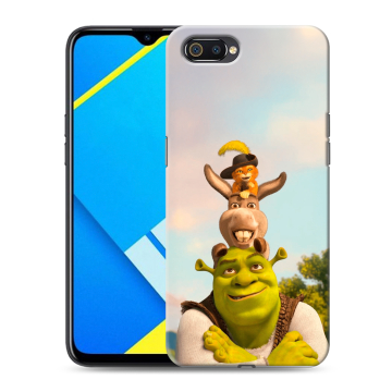 Силиконовый противоударный чехол на Realme C2 с принтом Шрек Shrek Силиконовый противоударный чехол на Realme C2 с принтом Шрек Shrek