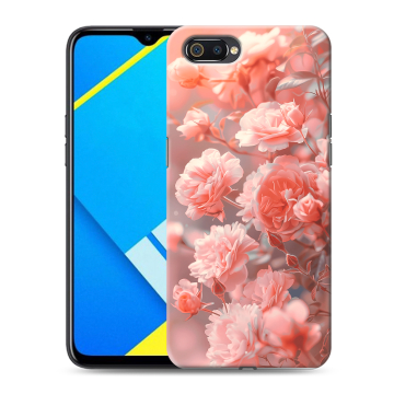 Силиконовый противоударный чехол на Realme C2 с принтом Розы цветы Силиконовый противоударный чехол на Realme C2 с принтом Розы цветы