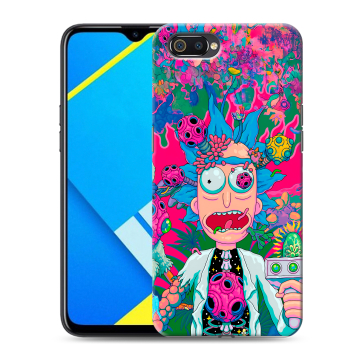 Силиконовый противоударный чехол на Realme C2 с принтом Рик и Морти Rick Morty Силиконовый противоударный чехол на Realme C2 с принтом Рик и Морти Rick Morty