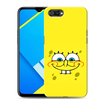 Силиконовый противоударный чехол на Realme C2 с принтом спанчбоб спанч боб Силиконовый противоударный чехол на Realme C2 с принтом спанчбоб спанч боб