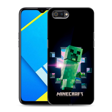 Силиконовый противоударный чехол на Realme C2 с принтом Майнкрафт Minecraft Силиконовый противоударный чехол на Realme C2 с принтом Майнкрафт Minecraft