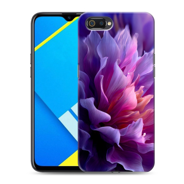 Силиконовый противоударный чехол на Realme C2 с принтом женский цветы Силиконовый противоударный чехол на Realme C2 с принтом женский цветы