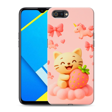 Силиконовый противоударный чехол на Realme C2 с принтом для девочек Силиконовый противоударный чехол на Realme C2 с принтом для девочек