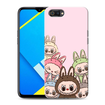 Силиконовый противоударный чехол на Realme C2 с принтом Лабубу Силиконовый противоударный чехол на Realme C2 с принтом Лабубу
