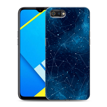 Силиконовый противоударный чехол на Realme C2 с принтом Космос звезды Силиконовый противоударный чехол на Realme C2 с принтом Космос звезды