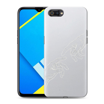 Силиконовый противоударный чехол на Realme C2 с принтом Сотворение мира Силиконовый противоударный чехол на Realme C2 с принтом Сотворение мира