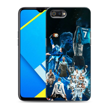 Силиконовый противоударный чехол на Realme C2 с принтом Реал Роналдо