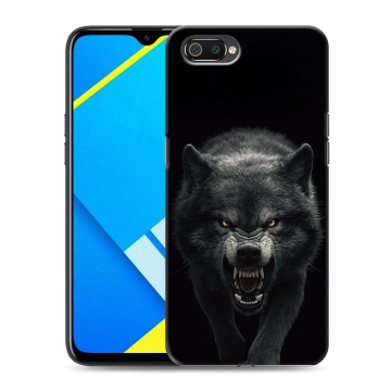 Силиконовый противоударный чехол на Realme C2 с принтом Волк Силиконовый противоударный чехол на Realme C2 с принтом Волк