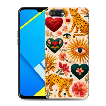 Силиконовый противоударный чехол на Realme C2 с принтом Модный принт Силиконовый противоударный чехол на Realme C2 с принтом Модный принт