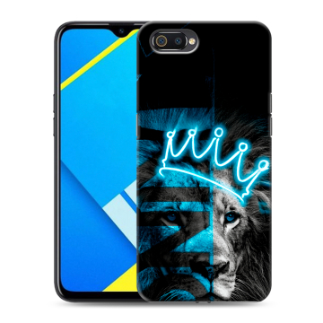 Силиконовый противоударный чехол на Realme C2 с принтом Король лев Силиконовый противоударный чехол на Realme C2 с принтом Король лев
