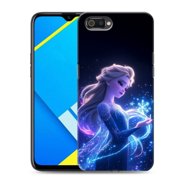 Силиконовый противоударный чехол на Realme C2 с принтом Холодное сердце Frozen Силиконовый противоударный чехол на Realme C2 с принтом Холодное сердце Frozen