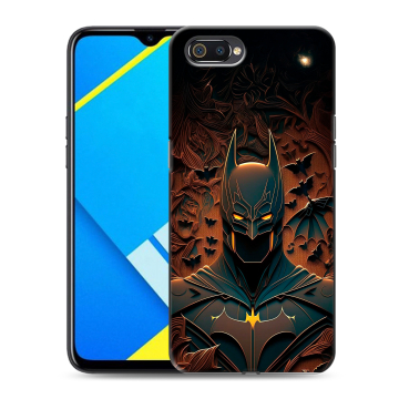 Силиконовый противоударный чехол на Realme C2 с принтом Batman Бэтмен Силиконовый противоударный чехол на Realme C2 с принтом Batman Бэтмен