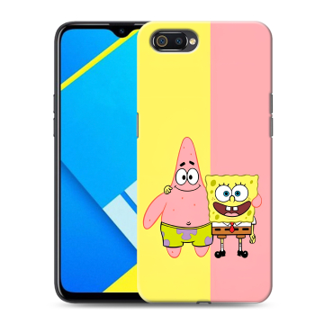 Силиконовый противоударный чехол на Realme C2 с принтом Спанч боб Спанчбоб Силиконовый противоударный чехол на Realme C2 с принтом Спанч боб Спанчбоб
