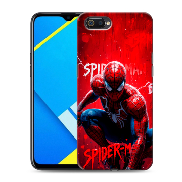 Силиконовый противоударный чехол на Realme C2 с принтом Spiderman Человек паук
