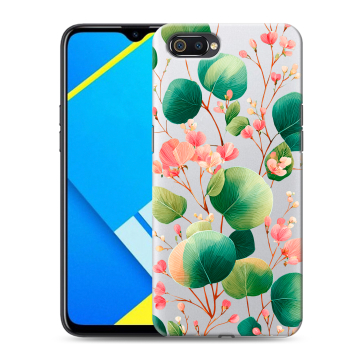 Силиконовый противоударный чехол на Realme C2 с принтом женский Силиконовый противоударный чехол на Realme C2 с принтом женский