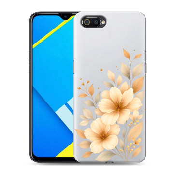 Силиконовый противоударный чехол на Realme C2 с принтом для девушки Силиконовый противоударный чехол на Realme C2 с принтом для девушки
