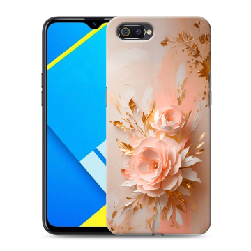 Силиконовый противоударный чехол на Realme C2 с принтом женский Силиконовый противоударный чехол на Realme C2 с принтом женский