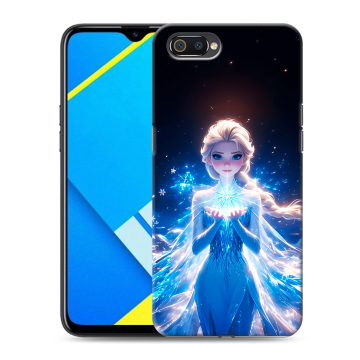 Силиконовый противоударный чехол на Realme C2 с принтом Холодное сердце Frozen Силиконовый противоударный чехол на Realme C2 с принтом Холодное сердце Frozen