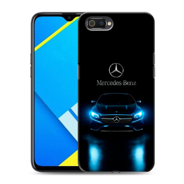 Силиконовый противоударный чехол на Realme C2 с принтом Mercedes Мерседес Силиконовый противоударный чехол на Realme C2 с принтом Mercedes Мерседес