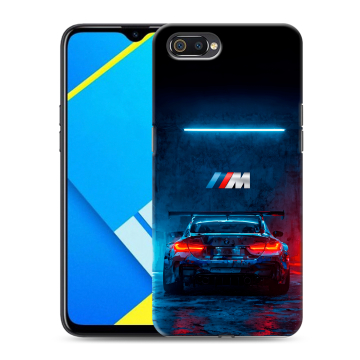 Силиконовый противоударный чехол на Realme C2 с принтом BMW БМВ Силиконовый противоударный чехол на Realme C2 с принтом BMW БМВ