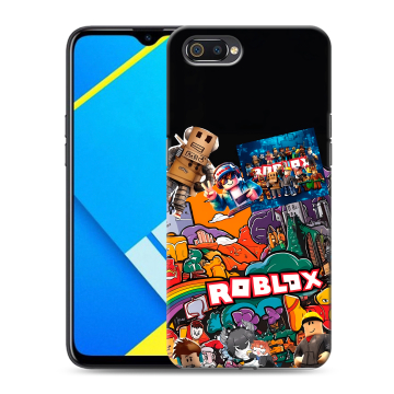 Силиконовый противоударный чехол на Realme C2 с принтом Roblox Роблокс Силиконовый противоударный чехол на Realme C2 с принтом Roblox Роблокс