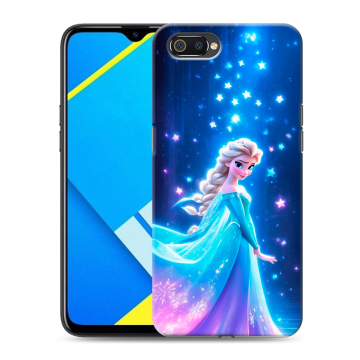 Силиконовый противоударный чехол на Realme C2 с принтом Холодное сердце Frozen Силиконовый противоударный чехол на Realme C2 с принтом Холодное сердце Frozen