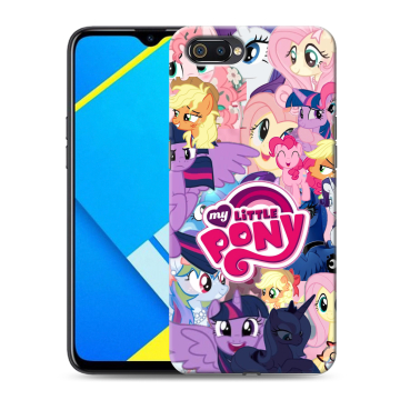 Силиконовый противоударный чехол на Realme C2 с принтом My little pony Дружба чудо Силиконовый противоударный чехол на Realme C2 с принтом My little pony Дружба чудо