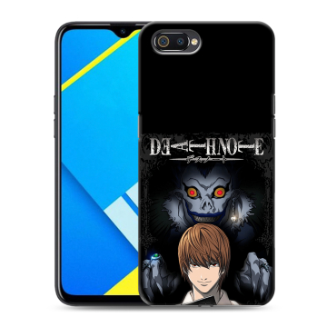 Силиконовый противоударный чехол на Realme C2 с принтом Death note Тетрадь смерти Силиконовый противоударный чехол на Realme C2 с принтом Death note Тетрадь смерти