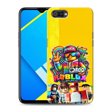 Силиконовый противоударный чехол на Realme C2 с принтом Roblox Роблокс Силиконовый противоударный чехол на Realme C2 с принтом Roblox Роблокс