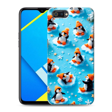 Силиконовый противоударный чехол на Realme C2 с принтом Новый год Силиконовый противоударный чехол на Realme C2 с принтом Новый год