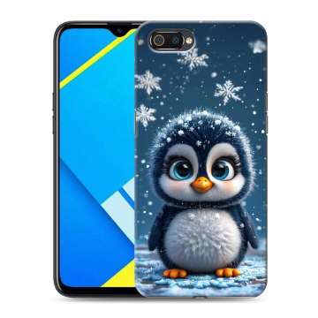 Силиконовый противоударный чехол на Realme C2 с принтом Новый год Силиконовый противоударный чехол на Realme C2 с принтом Новый год