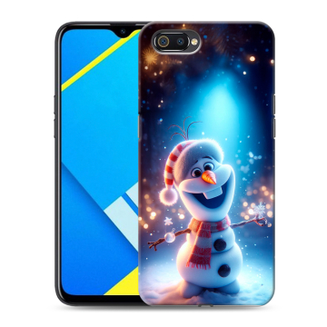 Силиконовый противоударный чехол на Realme C2 с принтом Новый год Силиконовый противоударный чехол на Realme C2 с принтом Новый год