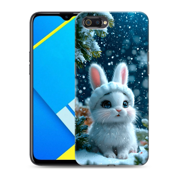 Силиконовый противоударный чехол на Realme C2 с принтом Новый год Силиконовый противоударный чехол на Realme C2 с принтом Новый год