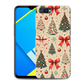 Силиконовый противоударный чехол на Realme C2 с принтом Новый год Силиконовый противоударный чехол на Realme C2 с принтом Новый год