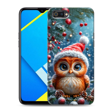 Силиконовый противоударный чехол на Realme C2 с принтом Новый год Силиконовый противоударный чехол на Realme C2 с принтом Новый год