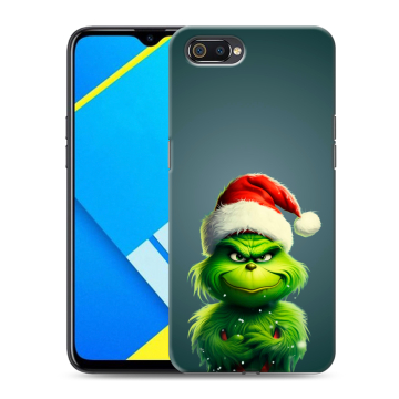 Силиконовый противоударный чехол на Realme C2 с принтом Новый год Силиконовый противоударный чехол на Realme C2 с принтом Новый год